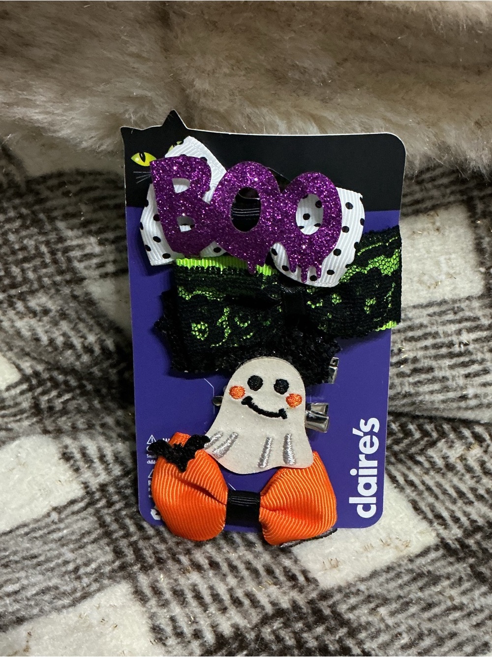 CLAIRE’S HALLOWEEN 4 PIECE HAIR CLIP SET